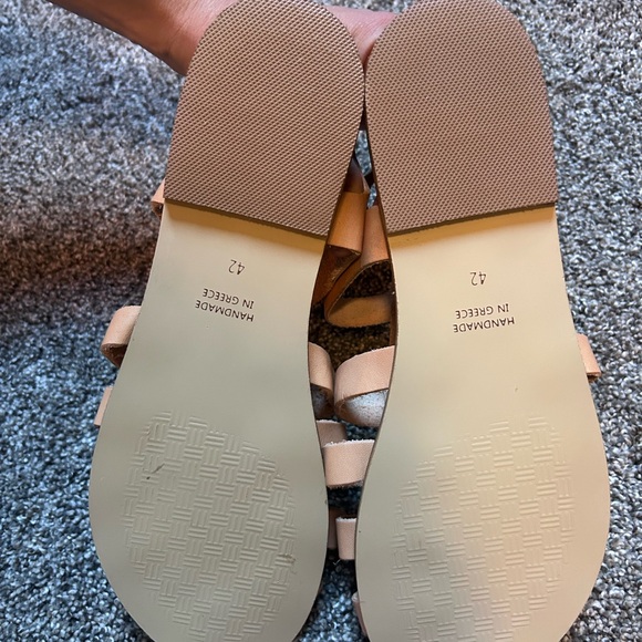 Tan/Peach Leather Fisherman Sandals - Picture 8 of 11